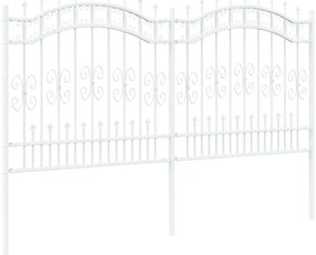 vidaXL Φράχτης κήπου Λευκό 165 cm Ατσάλι με Επικάλυψη Πούδρας