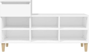 vidaXL Παπουτσοθήκη Λευκή 102x36x60 εκ. από Επεξεργασμένο Ξύλο