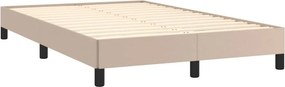 vidaXL Κρεβάτι Boxspring με Στρώμα Καπουτσίνο 120x190εκ.από Συνθ.Δέρμα
