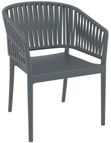 Πολυθρόνα Portofino 20.0871 58x58x80cm Dark Grey