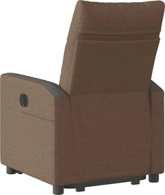 vidaXL Πολυθρόνα Ανακλινόμενη με Ανύψωση Καφέ Υφασμάτινη