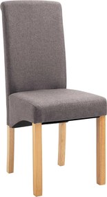 vidaXL Καρέκλες Τραπεζαρίας 4 τεμ. Γκρι / Μπεζ Υφασμάτινες