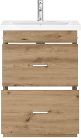 vidaXL Σετ Επίπλων Μπάνιου Artisan Δρυς 61 x 40 x 84,5 εκ