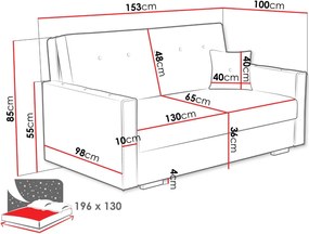 Καναπές Viva Sonic III τριθέσιος-Anthraki