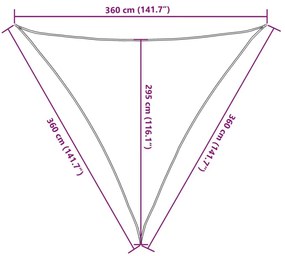 Πανί Σκίασης Σκούρο Πράσινο 3,6 x 3,6 x 3,6 μ. από HDPE 160 γρ./μ² - Πράσινο