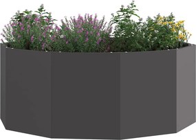 vidaXL Γλάστρα Μαύρο 90 x 90 x 35 εκ Ατσάλι