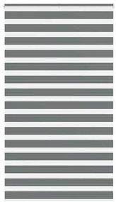 vidaXL Ζέβρα τυφλή Σκούρο Γκρι Πλάτος υφάσματος 120,9 εκ. Πολυεστέρας