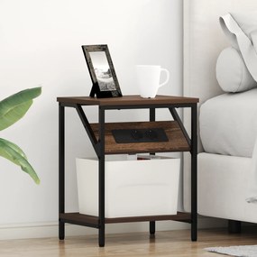 vidaXL Κομοδίνο Καφέ δρυς 38 x 30 x 48 εκ. Επεξεργασμένο ξύλο