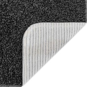 vidaXL Σετ Μάτ Μπάνιου Αντιολισθητικό 2 pcs Σκούρο Γκρι PP