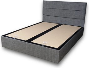 Διπλό Κρεβάτι &amp; Στρώμα 160x200 - Silvia - Χρώμα Γκρι