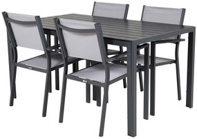 Σετ Τραπέζι και καρέκλες Dallas 3725, Polyξύλο, Μέταλλο, Ύφασμα | Epipla1.gr