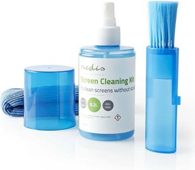 Σετ καθαρισμού 3 σε 1 NEDIS CLSN120BU 200ml υγρό πανάκι και βουρτσάκι