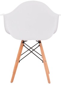 Καρέκλα MIRTO με Ξύλινα πόδια Λευκό 64x60x81Υ εκ. 4αδα 64x60x81 εκ.