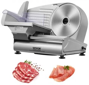 VEVOR Meat Slicer, 180W Electric Deli Food Slicer with 7.5&quot; SUS420 Stainless Steel Blade and Blade Guard, 0 - 0.6 inch Adjustable Thickness for Home Use, Easy to Clean, Cut Meat, Bread, Ham and Cheese