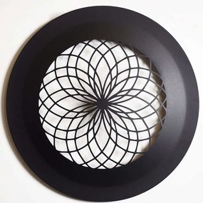 Διακοσμητικό Τοίχου 507ATP1225 46x46cm Black Wallity Ατσάλι