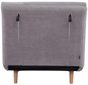 HOMCOM Πολυθρόνα-Κρεβάτι 2-σε-1, Καναπές-Κρεβάτι, έως 200 kg, Ρυθμιζόμενο προσκέφαλο, Υφή κοτλέ 82 cm x 89 cm x 83 cm Γκρι