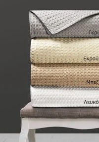 Beauty Home Πικέ κουβέρτα King size Waffle Snap Art Ε1106 240x260 Μπεζ