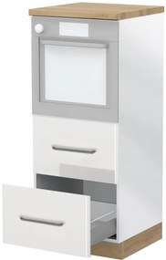 Επιδαπέδιο ντουλάπι φούρνου ψηλό Modena K14-60-2MB-Λευκό γυαλιστερό - 60.00Χ60.00Χ148.00cm
