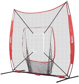 VEVOR 7x7 ft Baseball Softball Practice Net, Portable Baseball Training Net for Hitting Catching Pitching, Backstop Baseball Equipment with Bow Frame, Carry Bag, Strike Zone, Ball, Tee, Ball Collector