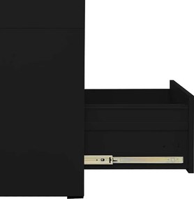 vidaXL Αρχειοθήκη Μαύρη 46 x 62 x 133 εκ. από Ατσάλι