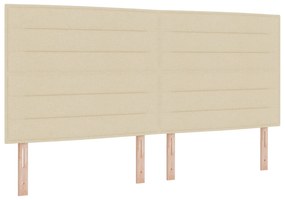 vidaXL κρεβάτι με στρώμα  200x200 εκ. Κρέμ