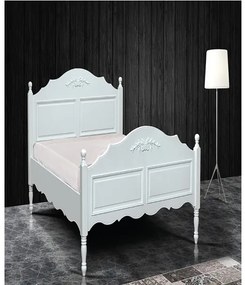 Κρεβάτι ξύλινο μονό λευκό 1457