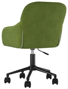 vidaXL Καρέκλες Τραπεζαρίας Περιστρ. 2 τεμ. Ανοιχτό Πράσινο Βελούδινες