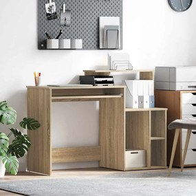 vidaXL Γραφείο Δρύς Sonoma 120,5 x 44 x 88,5 εκ Επεξεργασμένο ξύλο