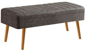 Σκαμπό Με Αποθηκευτικό Χώρο Vina 869VEL5299 110x40x46cm Natural-Anthracite