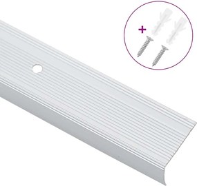 vidaXL Προστατευτικά ακμών σκάλας 30 pcs Ασημί 67 x 3 x 2 εκ.