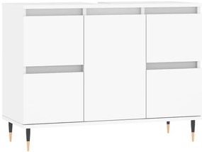 vidaXL Ντουλάπι Μπάνιου Λευκό 80 x 33 x 60 εκ. Επεξεργασμένο Ξύλο