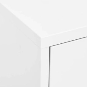 vidaXL Ντουλάπι Αποθήκευσης Λευκό 80 x 35 x 101,5 εκ. από Ατσάλι