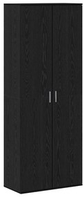 vidaXL Υψηλόμπαρο Μαύρη δρυς 70 x 35 x 180 εκ. Επεξεργασμένο ξύλο