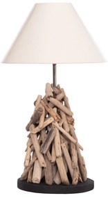 ΕΠΙΤΡΑΠΕΖΙΟ ΦΩΤΙΣΤΙΚΟ TWIGGY HM4423 DRIFTWOOD &amp; ΛΕΥΚΟ ΚΑΠΕΛΟ Φ35x61Υεκ.