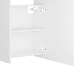 vidaXL Καθρέφτης Μπάνιου Λευκός 62,5 x 20,5 x 64 εκ. από Επεξ. Ξύλο