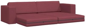 vidaXL Καναπέ-Κρεβάτι Μπορντό 245 x 78 x 77 εκ. ύφασμα