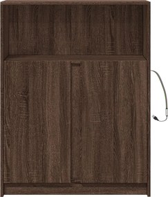 vidaXL Ντουλάπι με Φώτα LED Καφέ Δρυς 77x34x100 εκ. Επεξεργασμένο Ξύλο