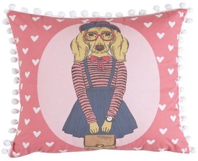 Μαξιλαροθήκη Διακοσμητική Παιδική Otto Pink Kentia 45X45 Cotton-Polyester