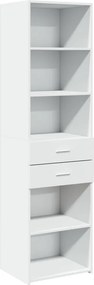 vidaXL Ντουλάπι Λευκό 50x42,5x185 εκ. από Επεξεργασμένο Ξύλο