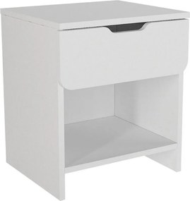 Κομοδίνο Mida Megapap χρώμα λευκό 45x40x52εκ.