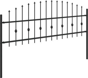 vidaXL Φράχτης με Σπίθες Μαύρο 200 x 130 εκ