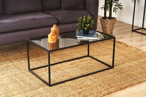 Coffee Table Lizbon - Smoked Glass Black