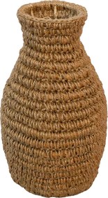 Βάζο Agelen I Inart sisal σε φυσική απόχρωση Φ20x33εκ