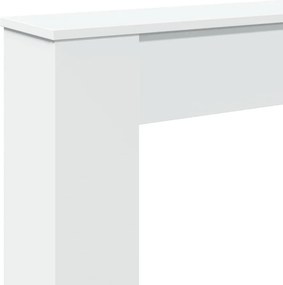 vidaXL Πλαίσιο Τζακιού Λευκό 100x20x100 εκ. από Επεξ. Ξύλο