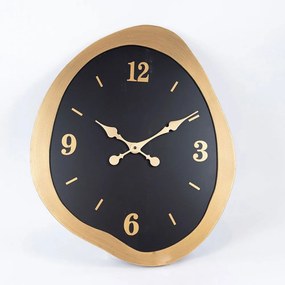 Ρολόι Τοίχου 753-10063 50x60x2,5cm Black-Gold Estheti Home Μέταλλο