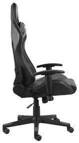 vidaXL Καρέκλα Gaming Περιστρεφόμενη Γκρι PVC