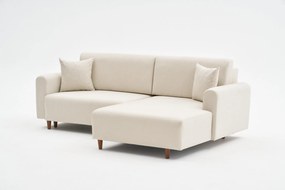Corner Sofa-Bed Mane Right - Cream Cream