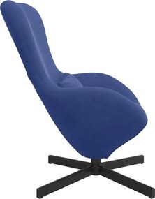 vidaXL Κάθισμα-αυγό Μπλε Αστυνομίας 63 x 73 x 90 εκ Βελούδο