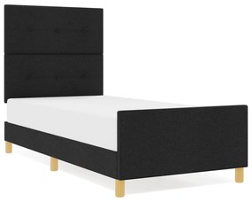vidaXL Κρεβάτι  Μαύρο 80x200 εκ. από ύφασμα