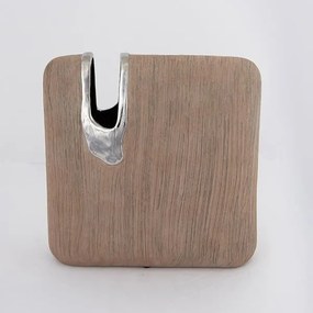 ΒΑΖΟ ΚΕΡΑΜΙΚΟ ΚΑΦΕ - ΑΣΗΜΙ 25.5X9X25.5cm|752-20384